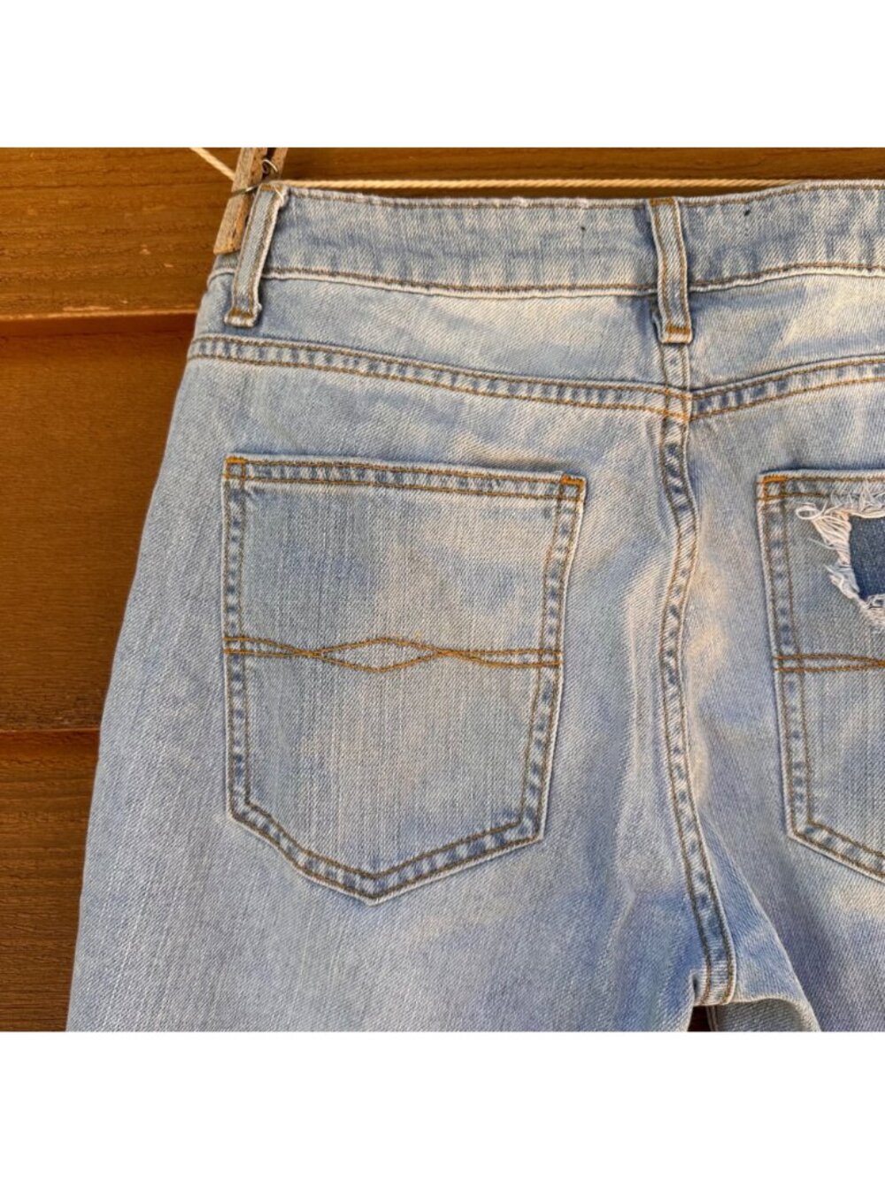 Zara Basic Z1975 Distressed Skinny Light Wash Jeans With Frayed Hem Size 00 Wome - Picture 10 of 11